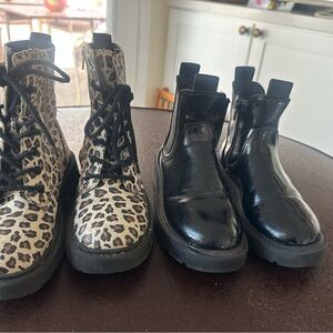 Leopard Print and Black Boots Set Zara bundle